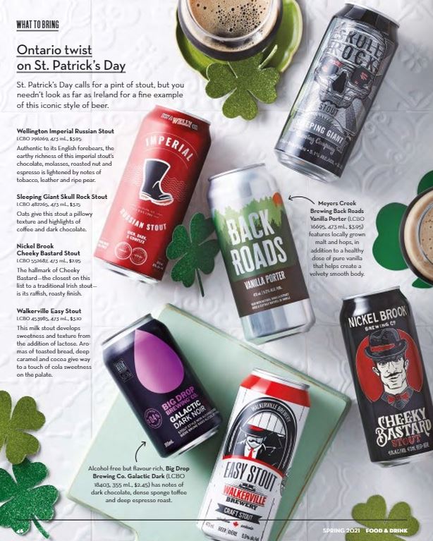 a magazine page with a bunch of drinks on it.