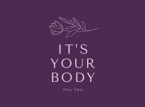 the words it's your body on a purple background.