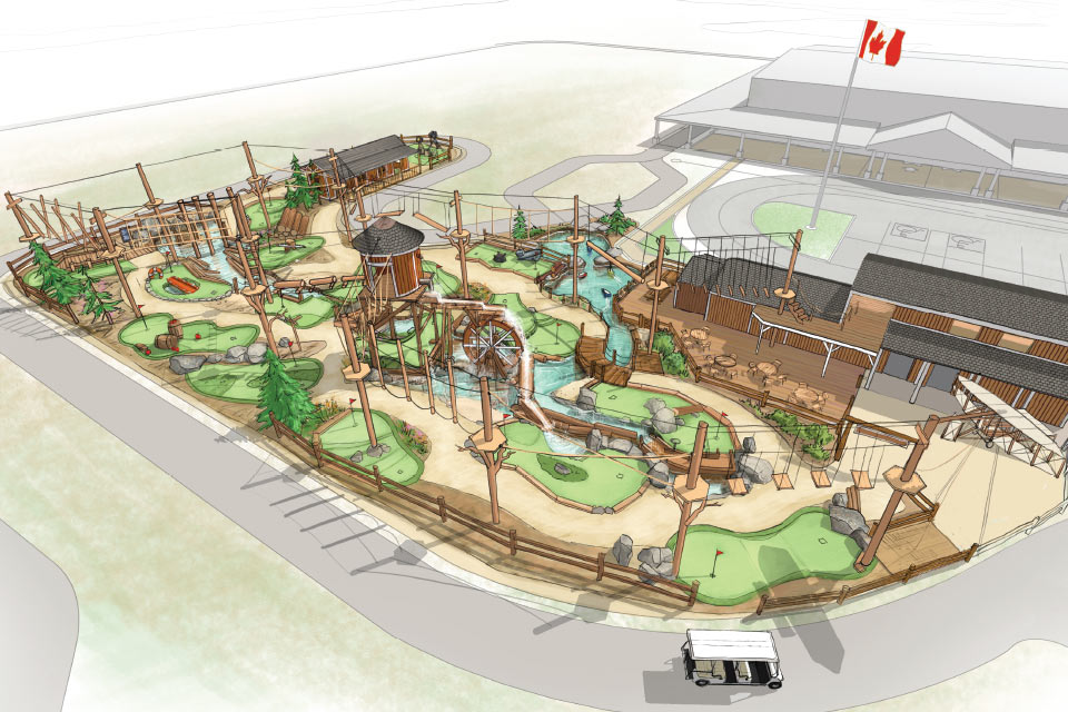 an artist's rendering of a children's play area.