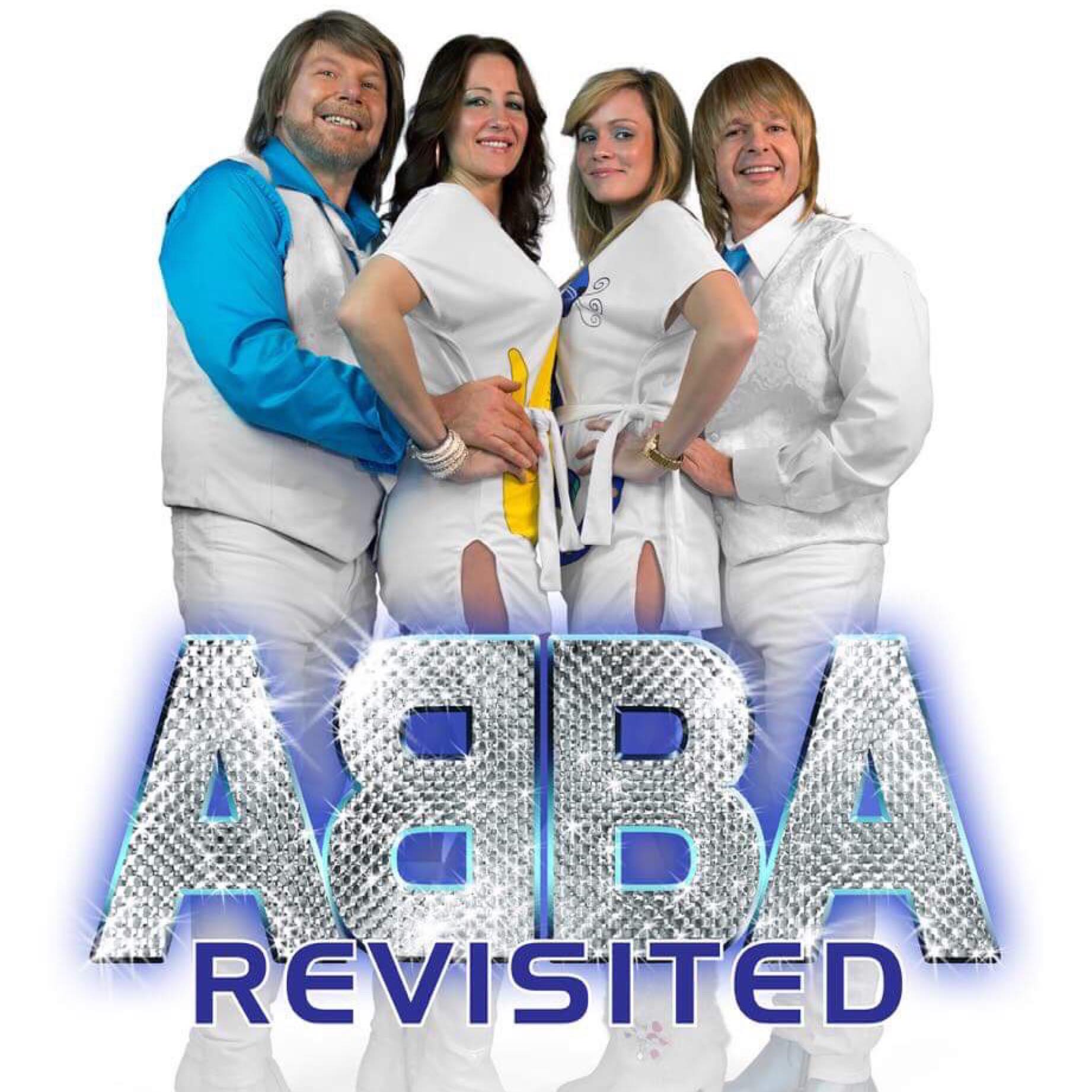Abba concert poster with image of tribute act.