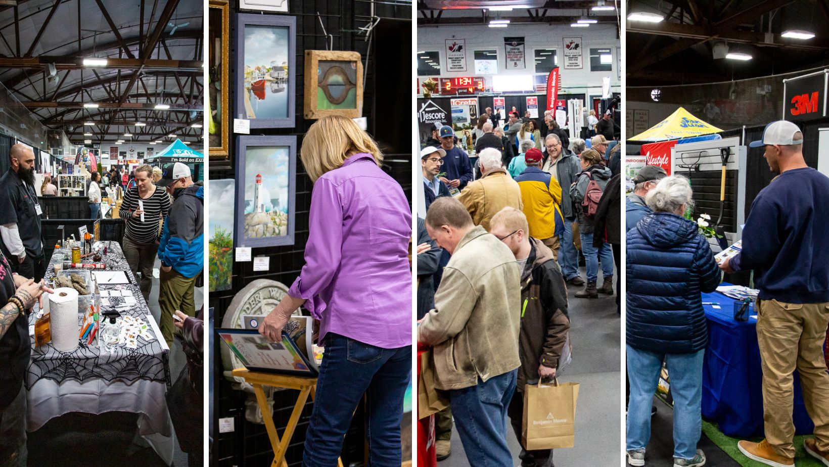 collage of people at a home show