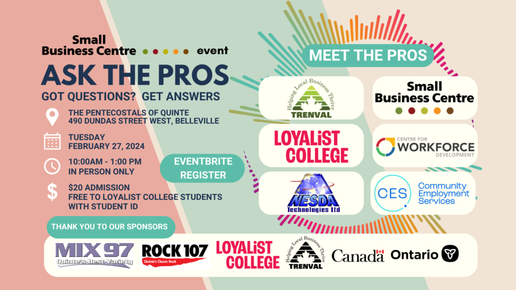 Poster titled Ask The Pros with logos of participants.