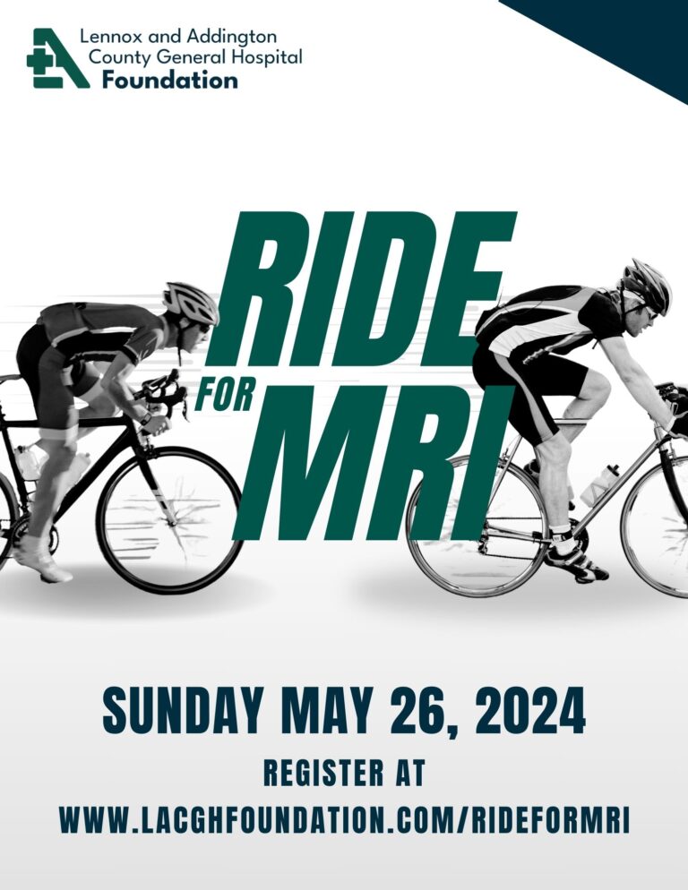 Poster titled ride for MRI with an image of people biking.