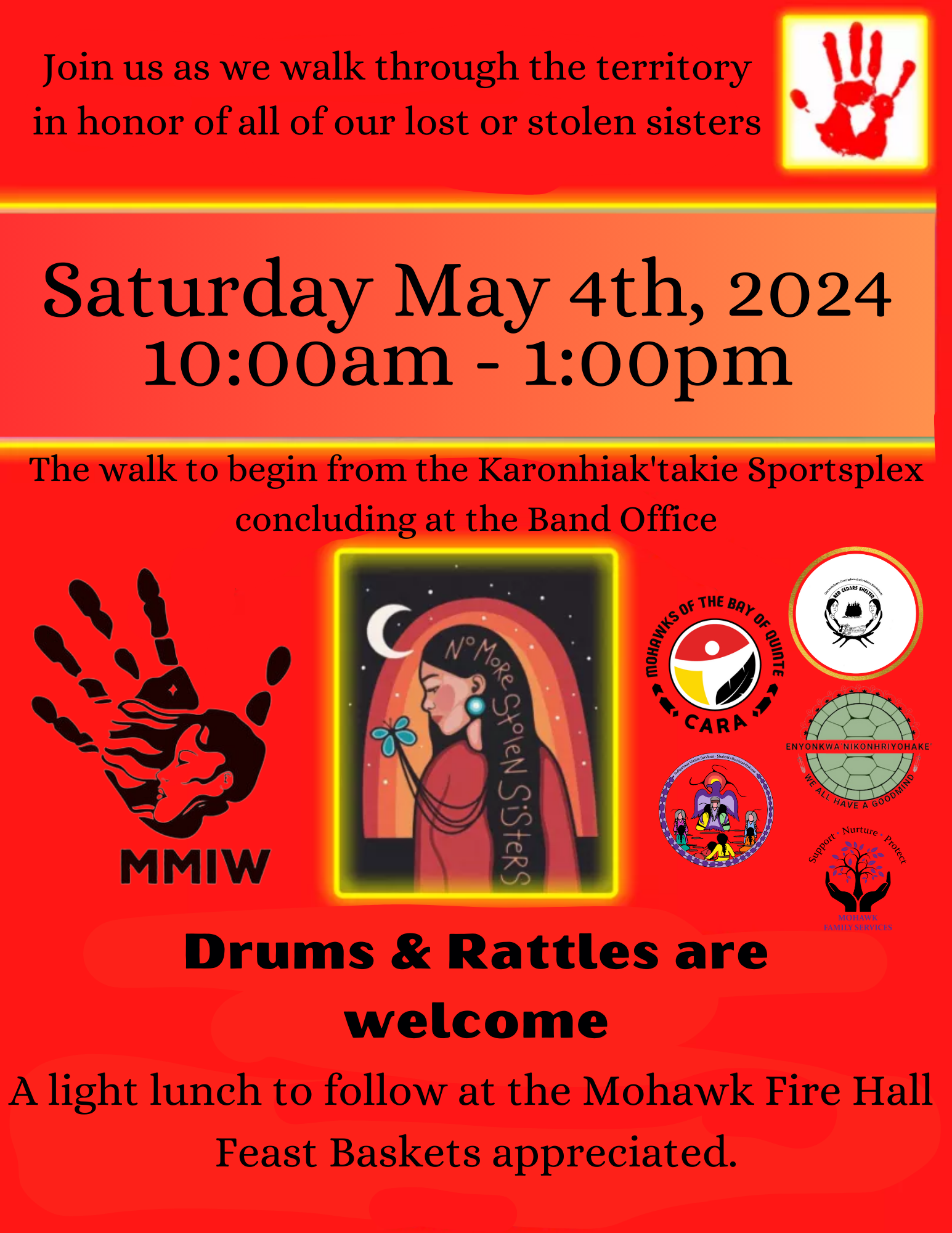 event poster with details mentioned in posting and indigenous imagery.