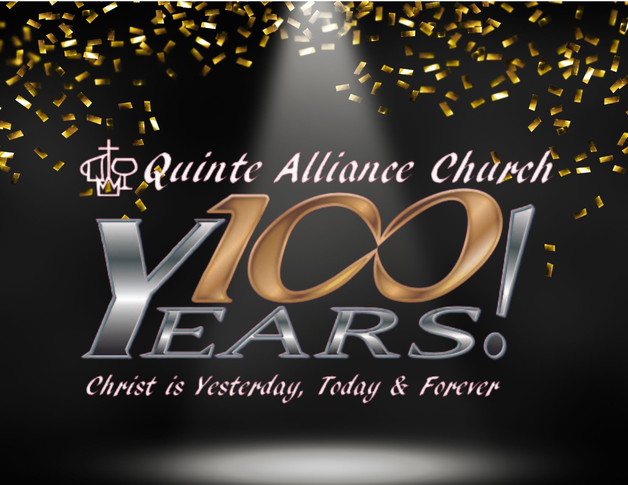 poster titled "Quinte Alliance Church 100 Years"