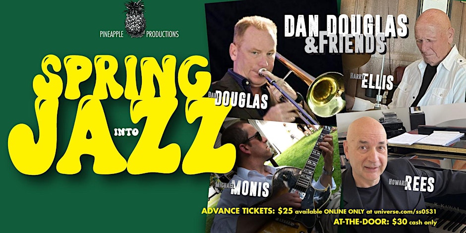 poster titled "Spring Jazz" with photo of the performers