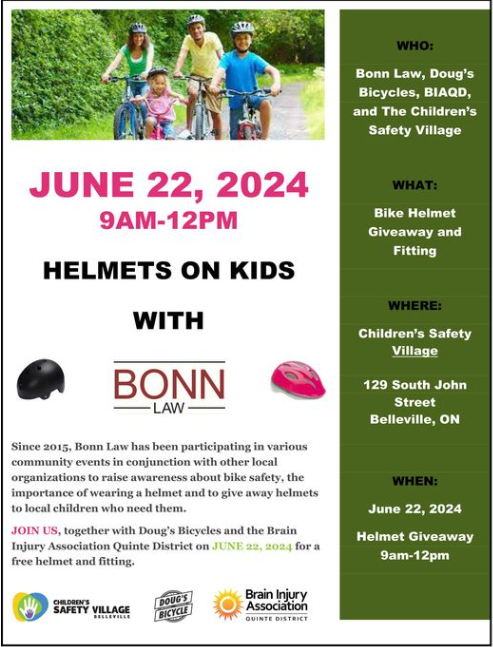 event poster with details and a photo of a family biking