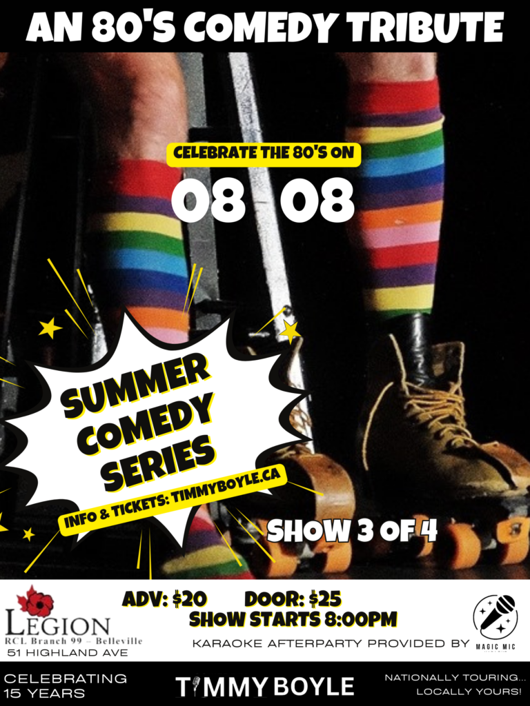 Poster with a photo of someone in 80s inspired roller blade outfit. Has event details as well.