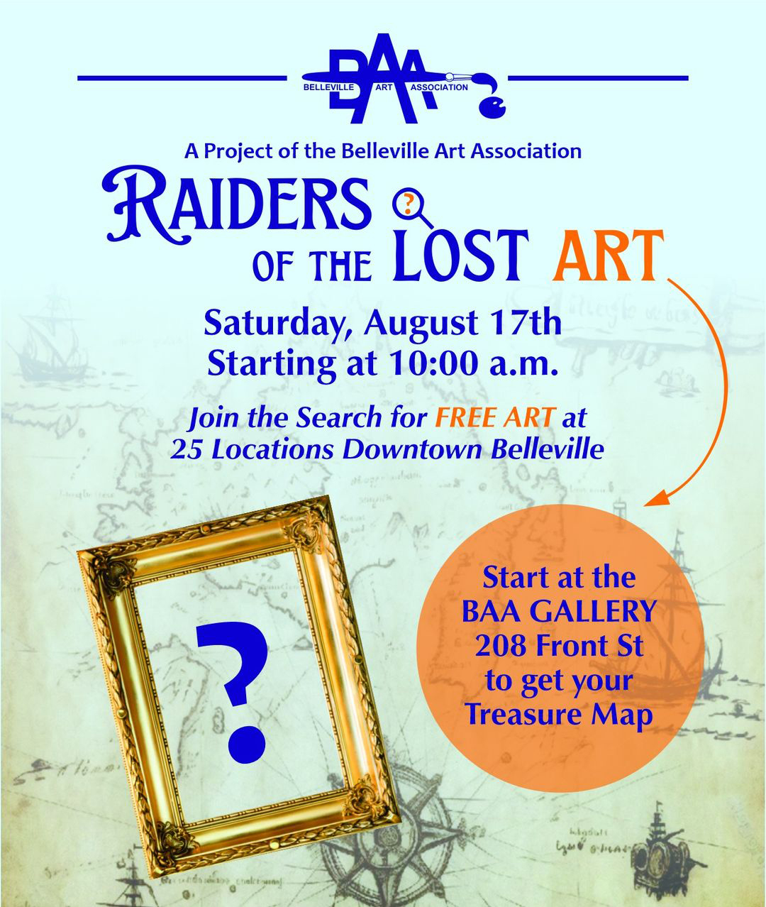Poster titled "Raiders of the Lost Art" with event info