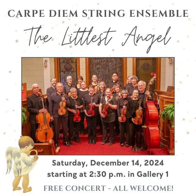 Poster for event titled "The Littlest Angel" with a photo of the performers.