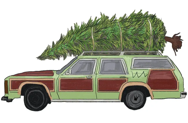 Graphic of the Griswold's car from Christmas Vacation.