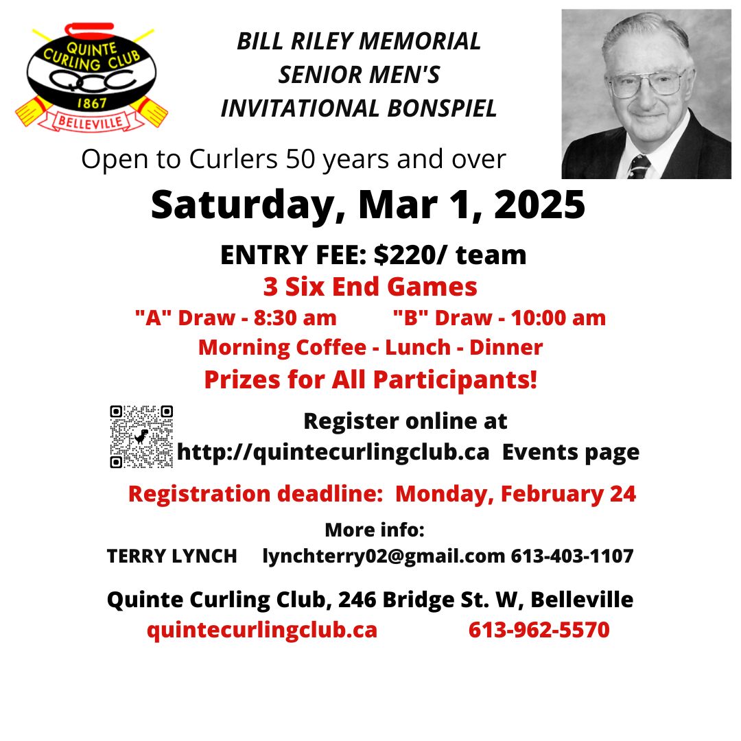 Poster for event with details and a photo of Bill Riley.