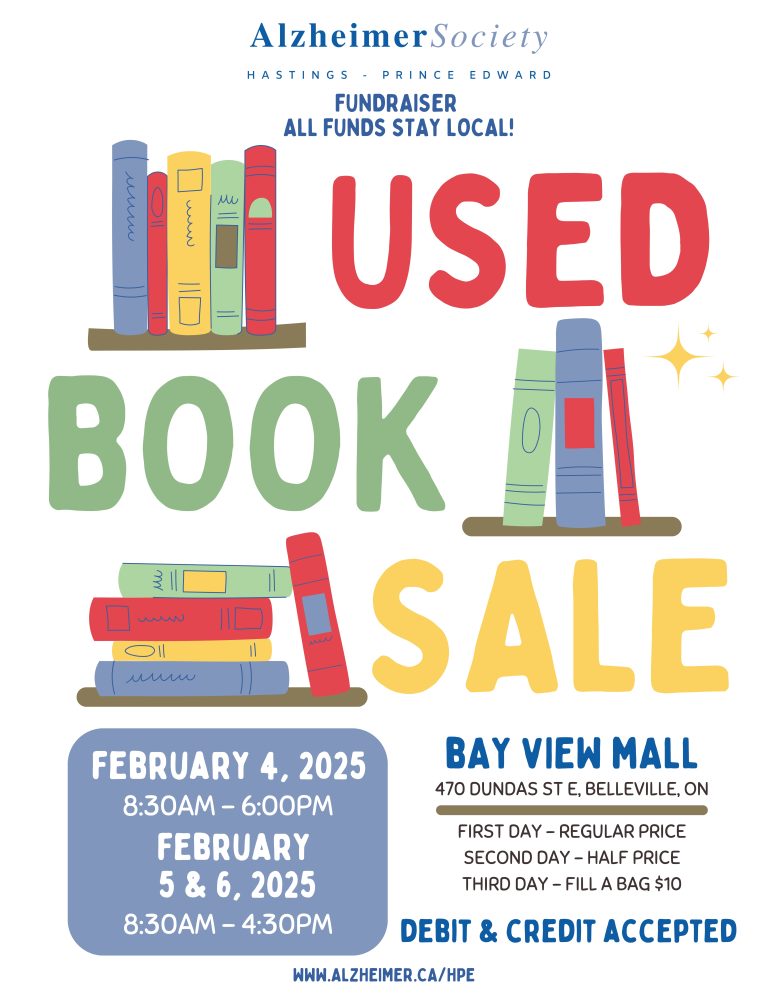 Poster for event with details and graphics of books.