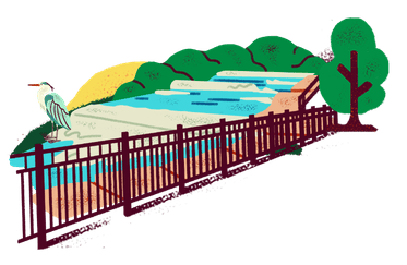 Illustration of a waterfall