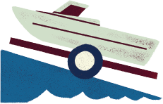 lllustration of a boat launch icon