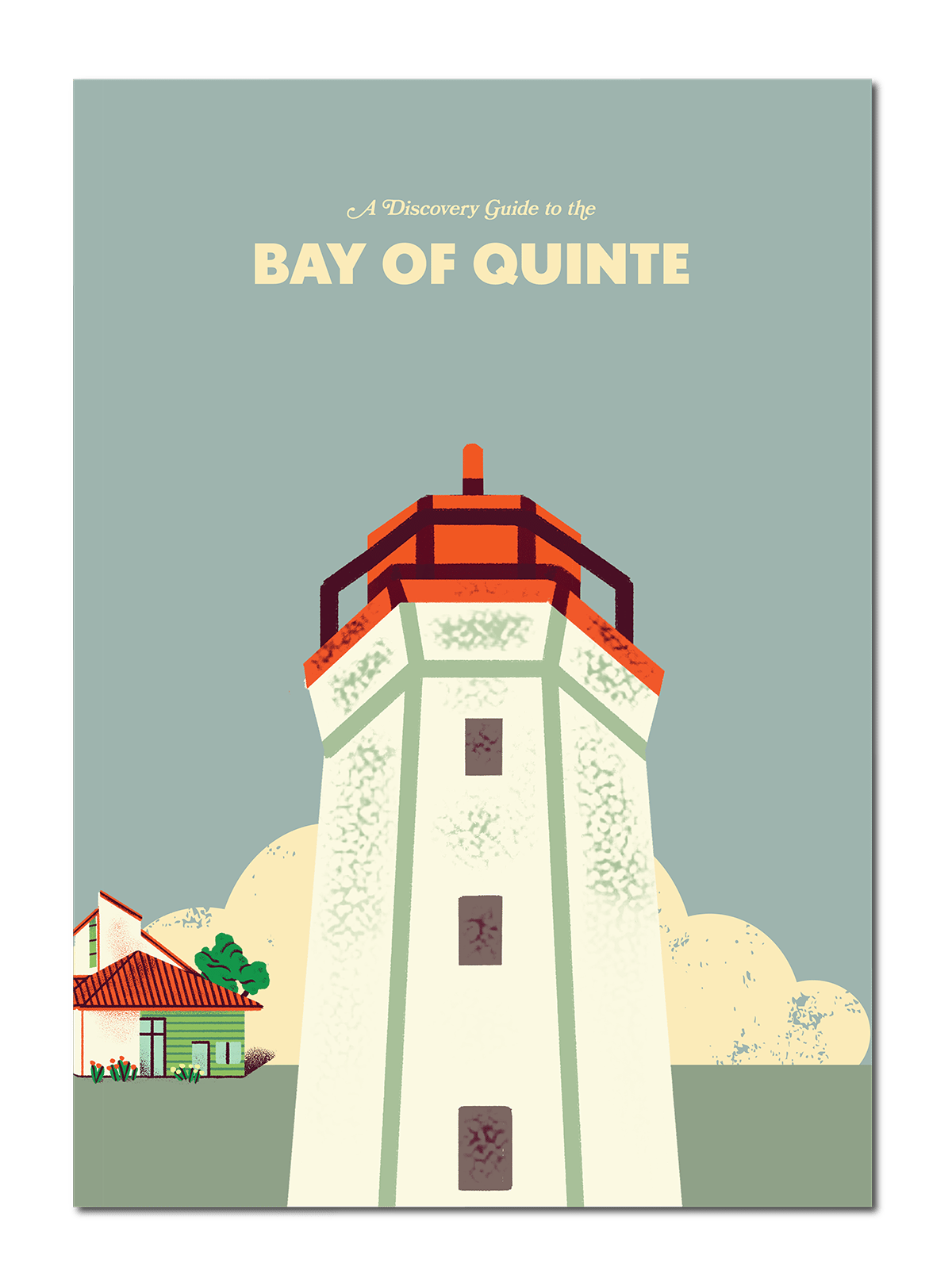 Image of a book cover with a lighthouse illustration on it