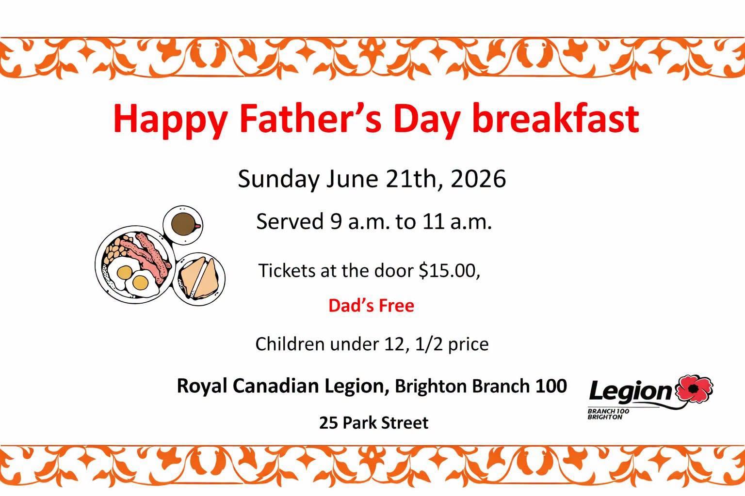 Breakfast icon and text