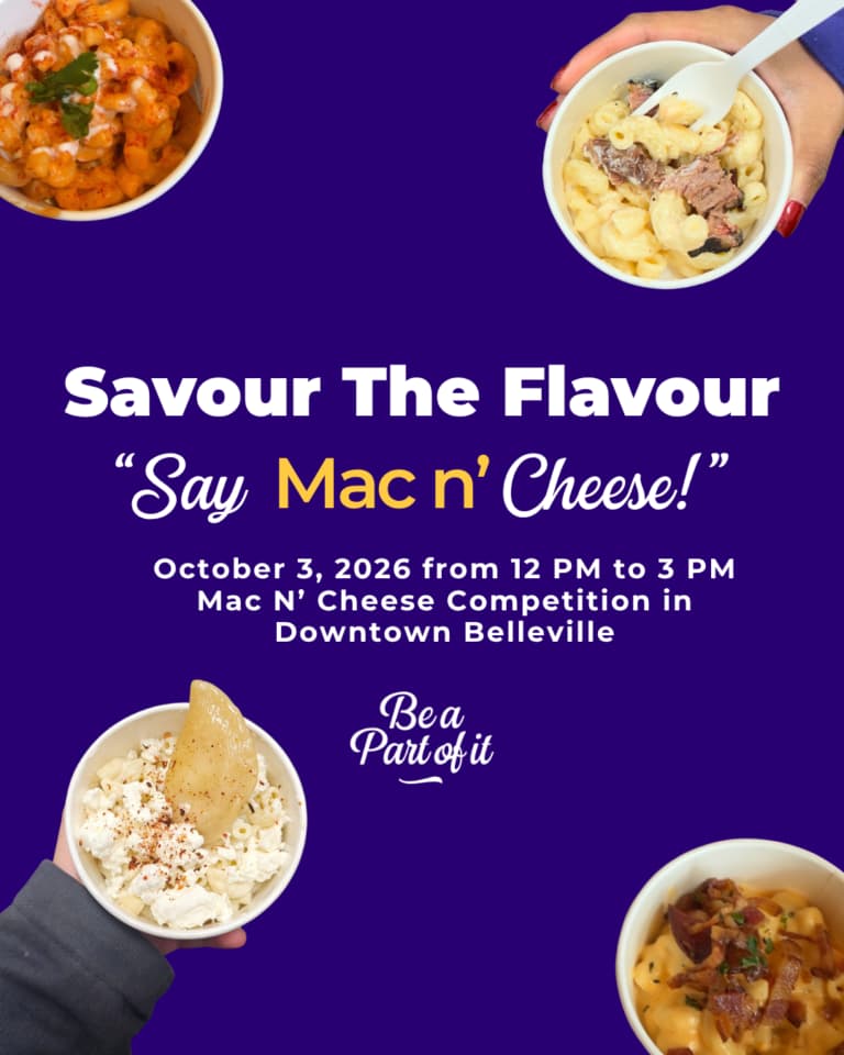 bowls of mac and cheese purple backdrop