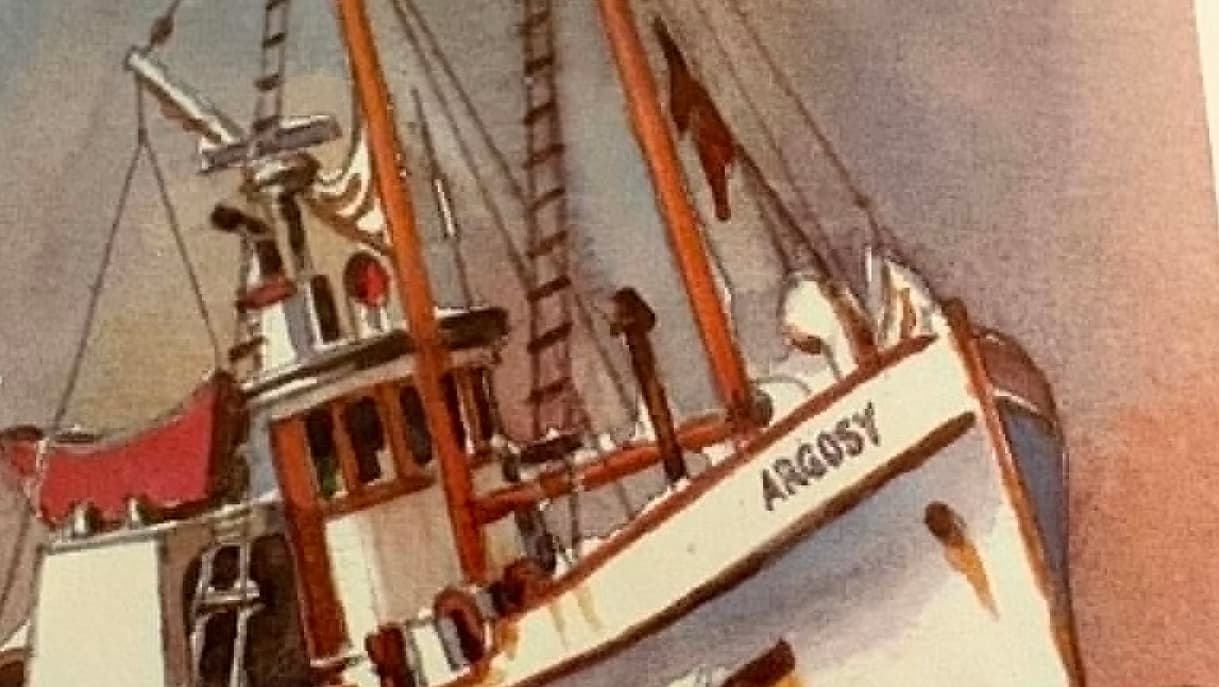 watercolour painting of a sailboat