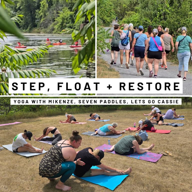 paddling, walking, yoga
