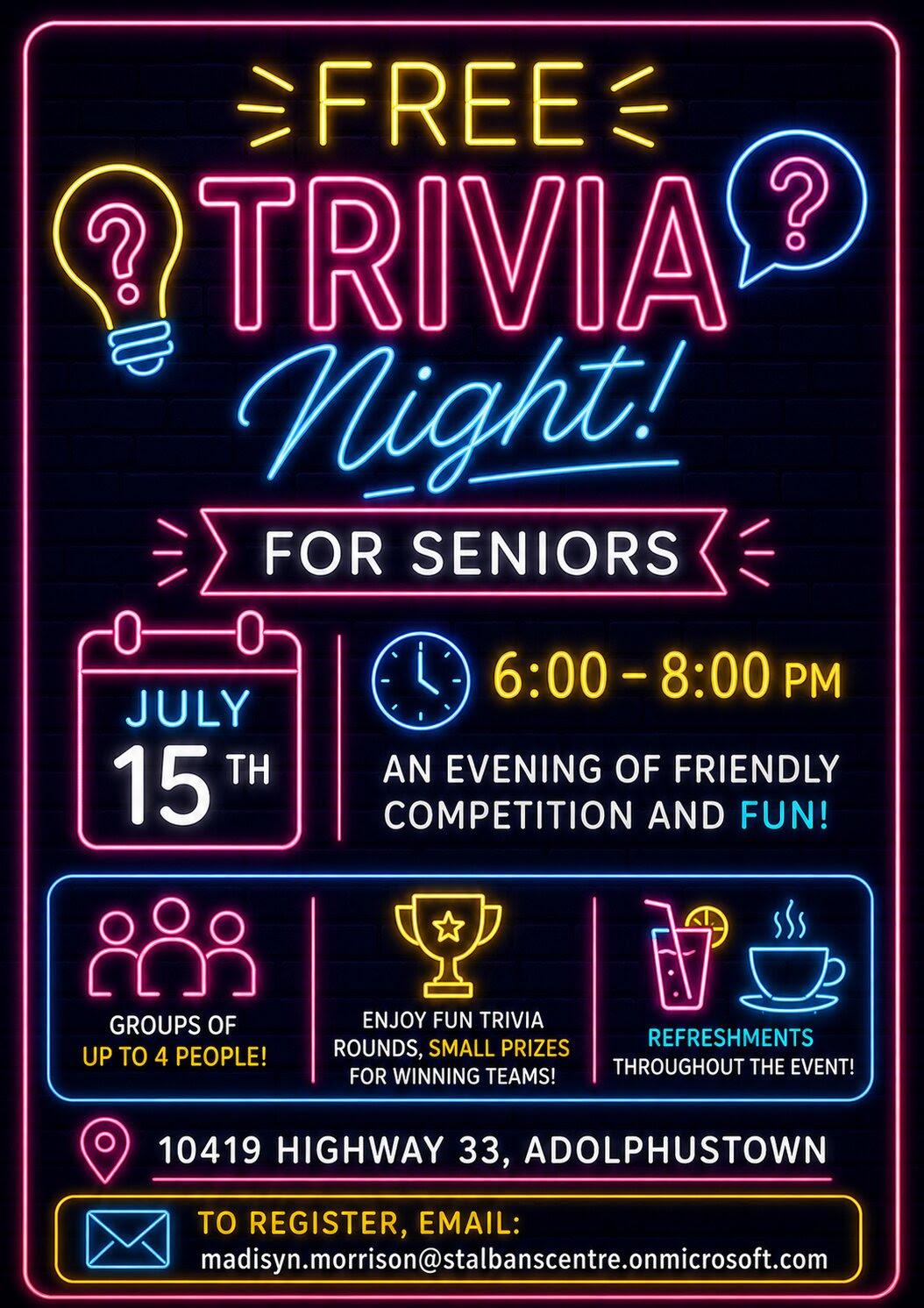 free trivia night infographic